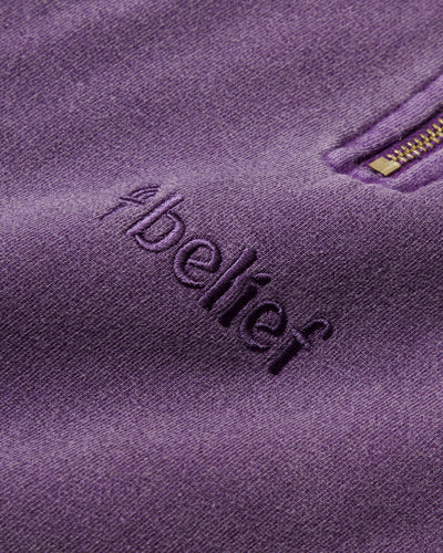 Logo 1/4 Zip Fleece - Eggplant