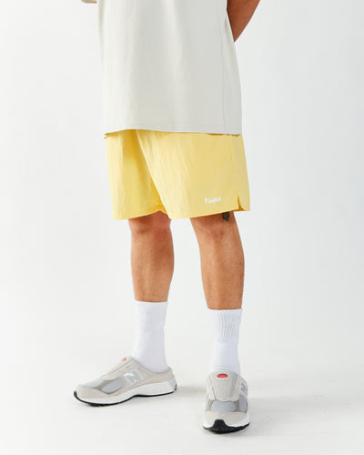 Nylon Track Shorts - Lemon