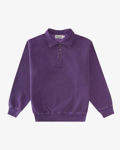 Logo 1/4 Zip Fleece - Eggplant