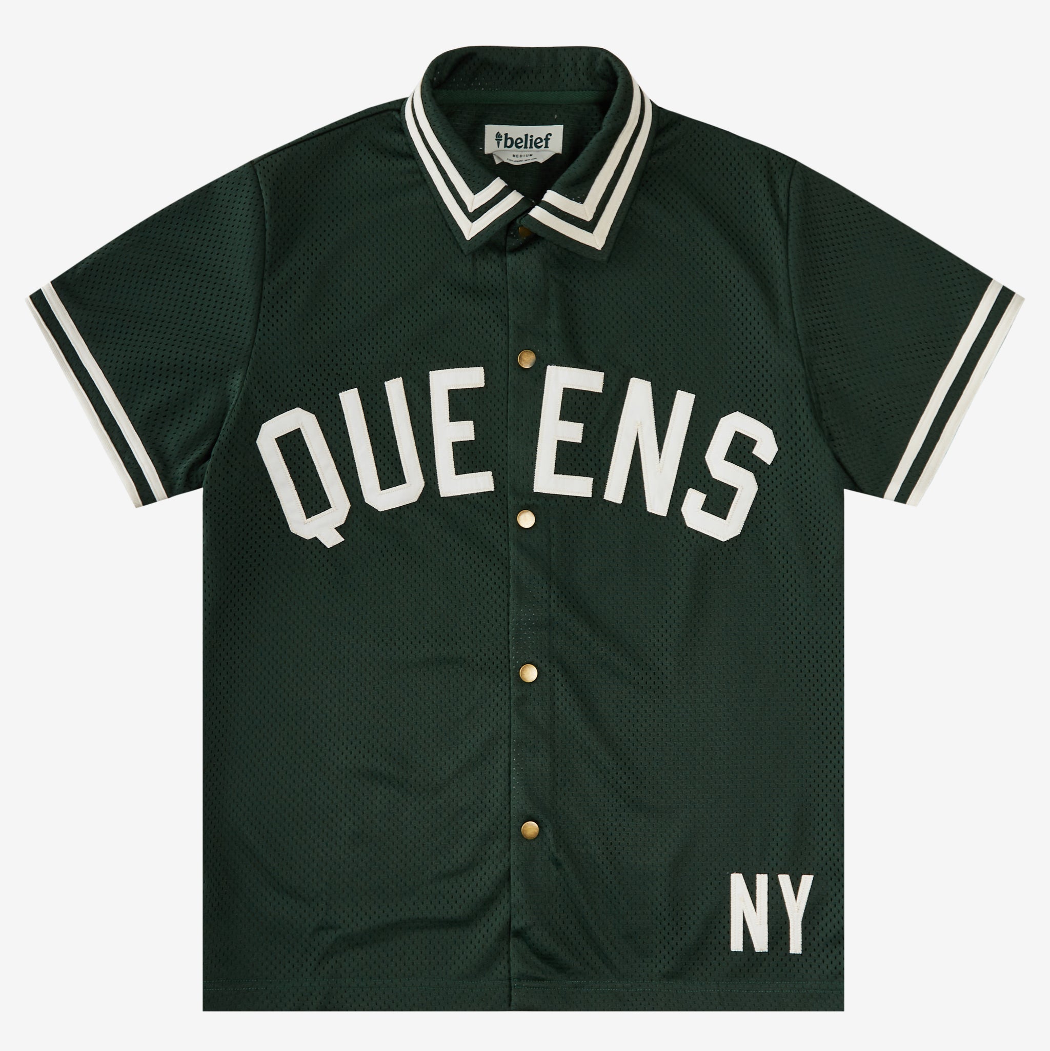 Queens Warm Up Jersey - Forest Green – Belief NYC