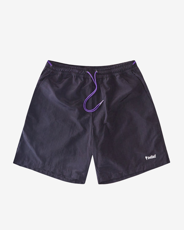 Nylon Track Shorts - Black