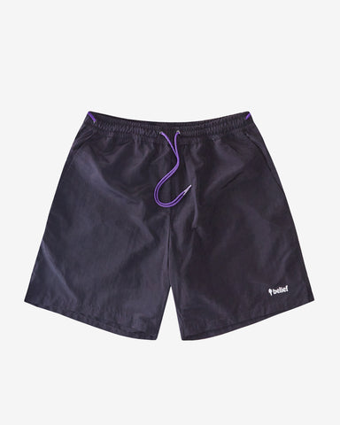 Nylon Track Shorts - Black