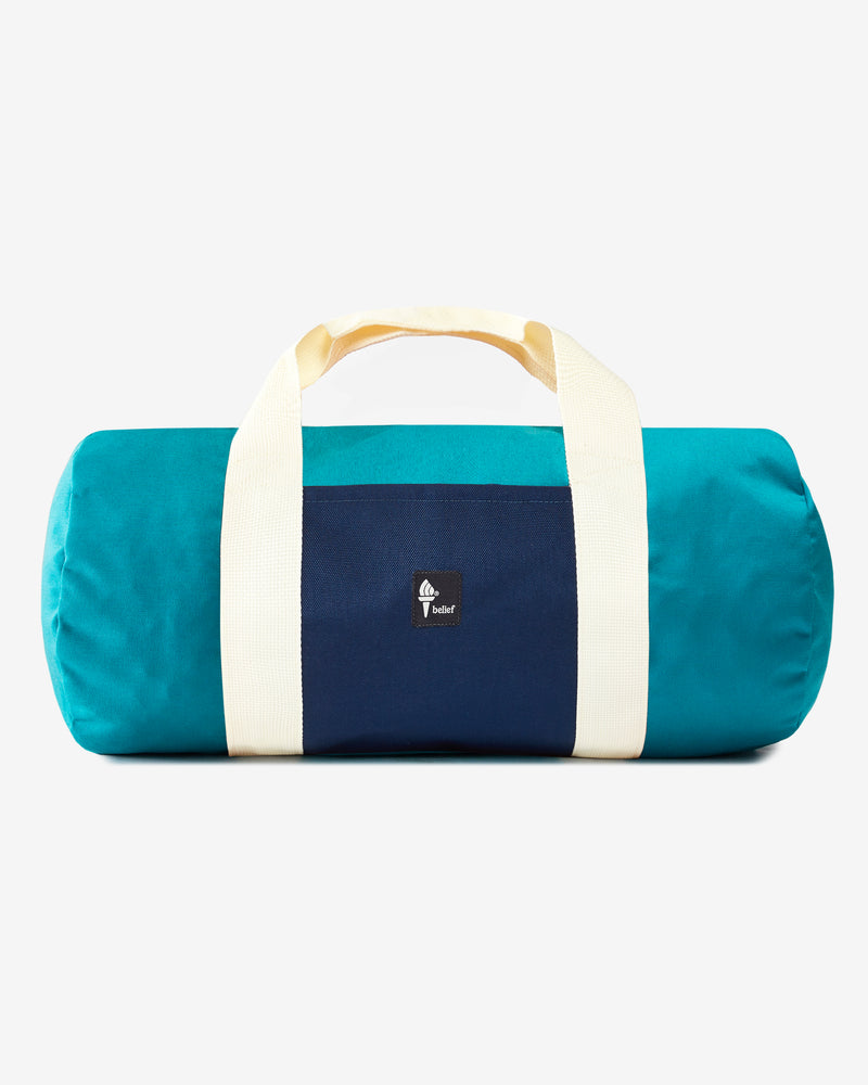 Weekend Duffle - Teal/Navy – Belief NYC