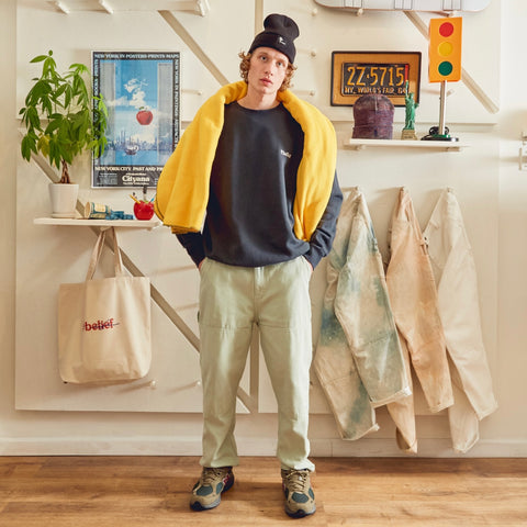 Logo Dye Crewneck - Faded Black