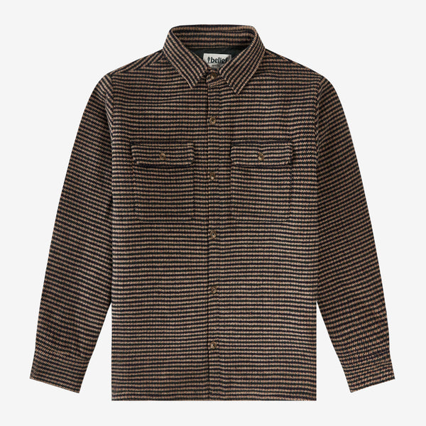 Quilted Flannel Overshirt - Hunter – Belief NYC