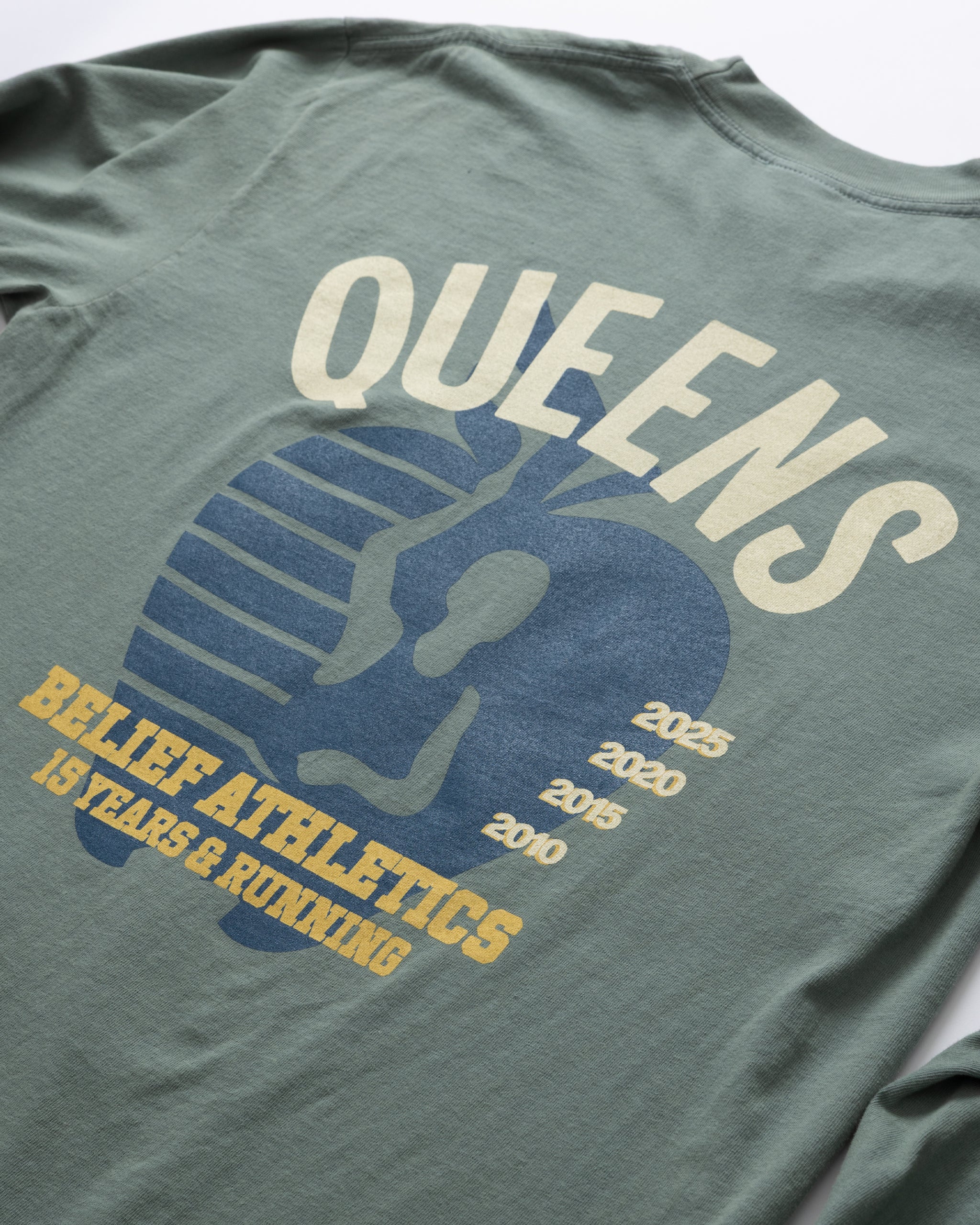 Queens LS Tee - Atlantic Green