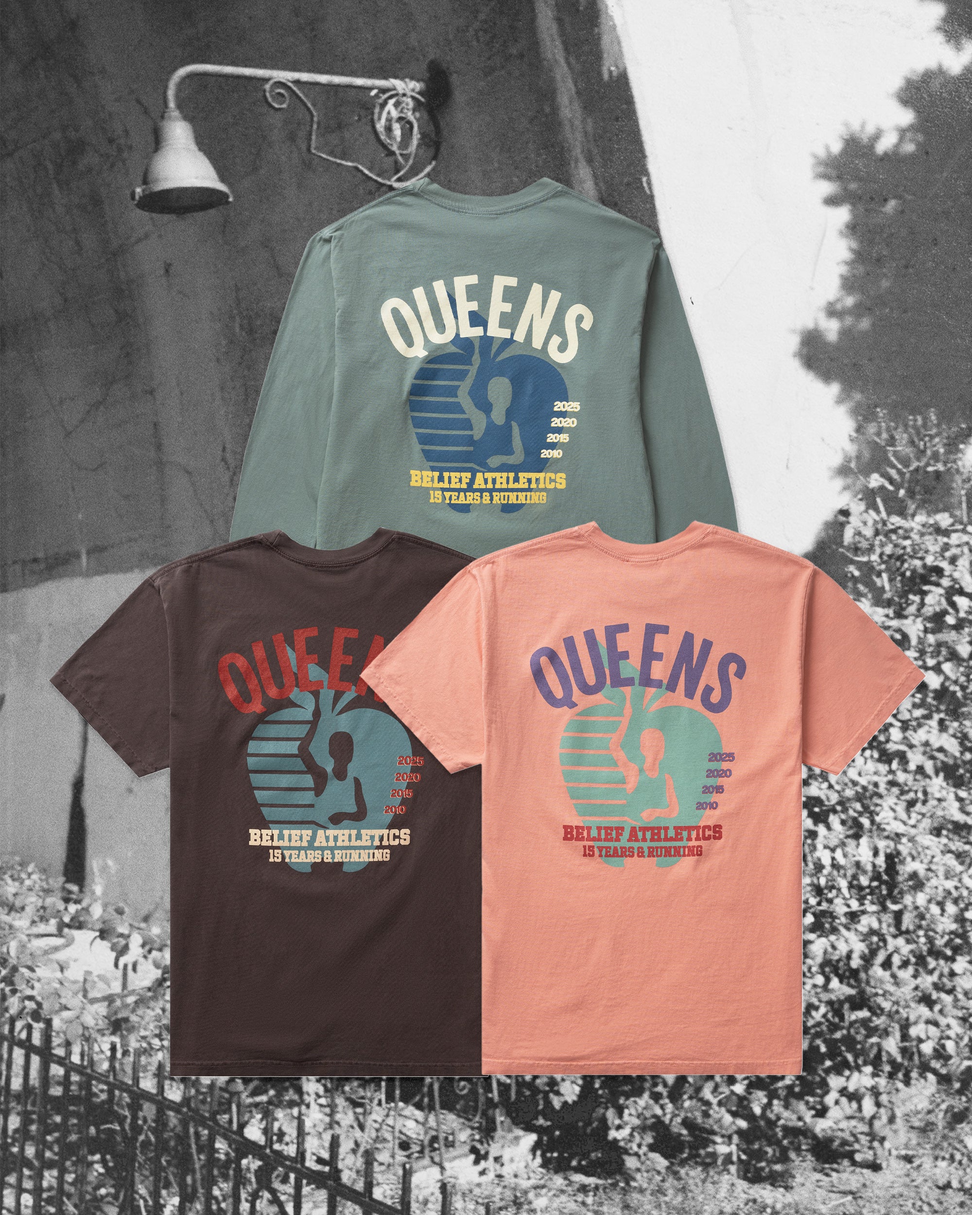 Queens LS Tee - Atlantic Green