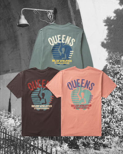 Queens LS Tee - Atlantic Green