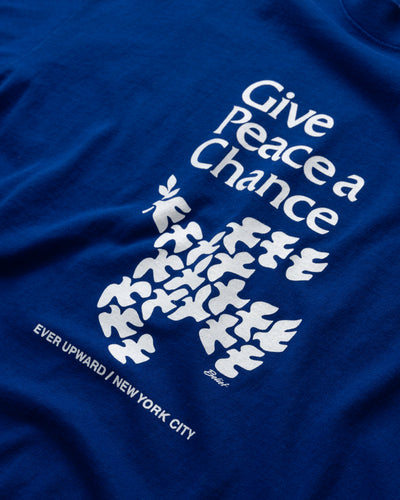 Peace Tee - Cobalt Blue