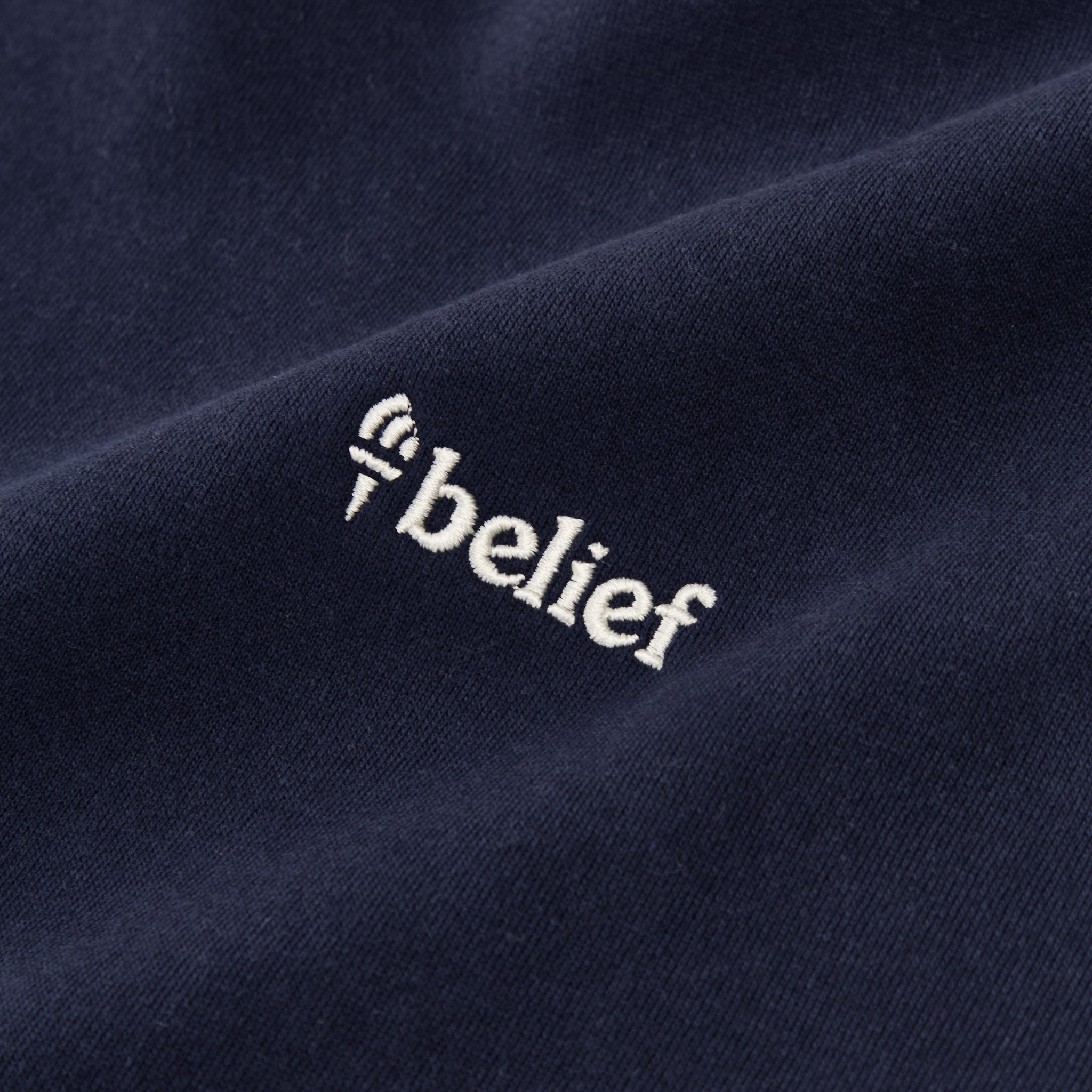 Logo Hoody - Navy – Belief NYC