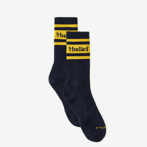 Logo Stripe Sock - Navy