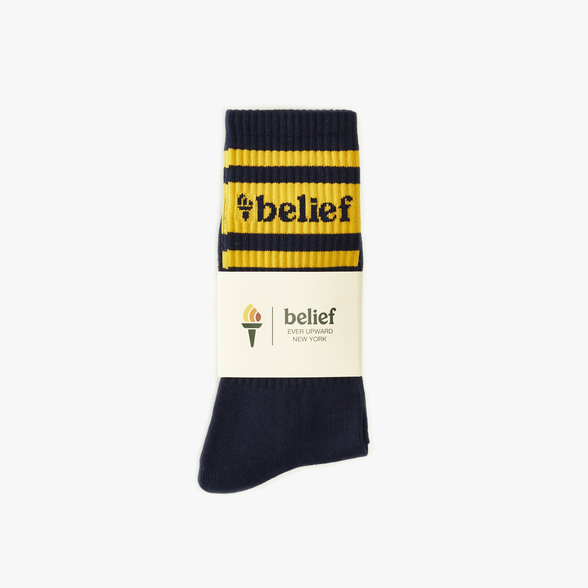Logo Stripe Sock - Navy