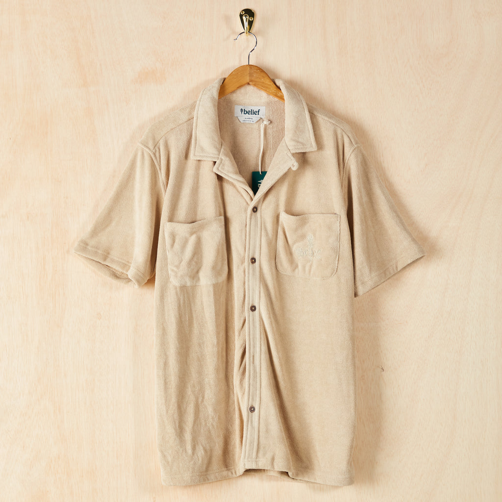 Terry Cloth Cabana Shirt - Natural