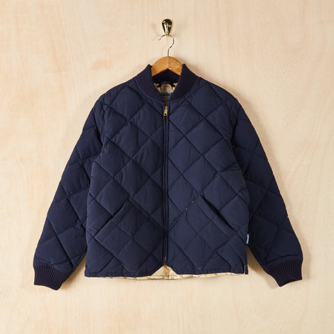 Diamond Quilted Jacket - Navy