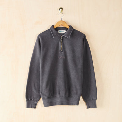 Logo Premium 1/4 Zip - Black Sand