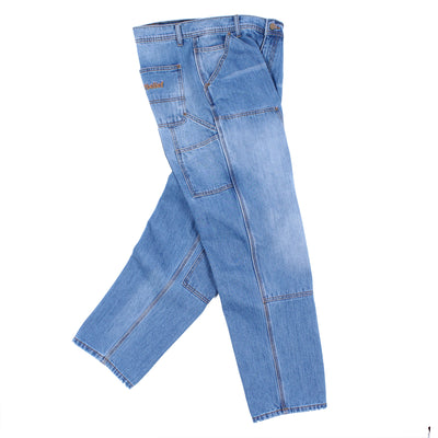 Denim Double Knee Pant - Medium Blue (WS)