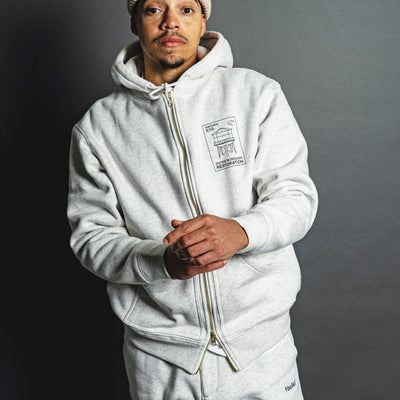 Thermal Lined Zip Hoody - Oatmeal Heather