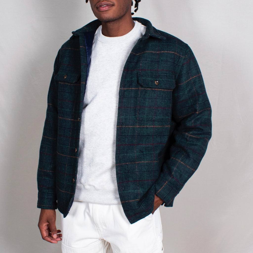 Quilted Flannel Overshirt - Hunter
